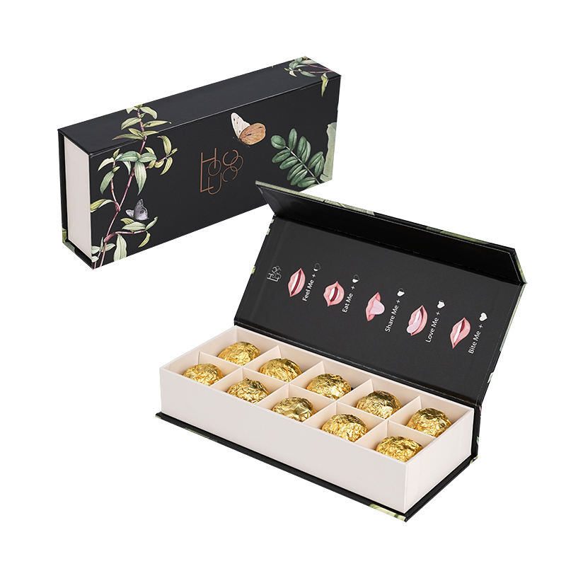  Customized Chocolate Boxes with Logo, Magnet Adsorption & Dividers for Dessert Packaging