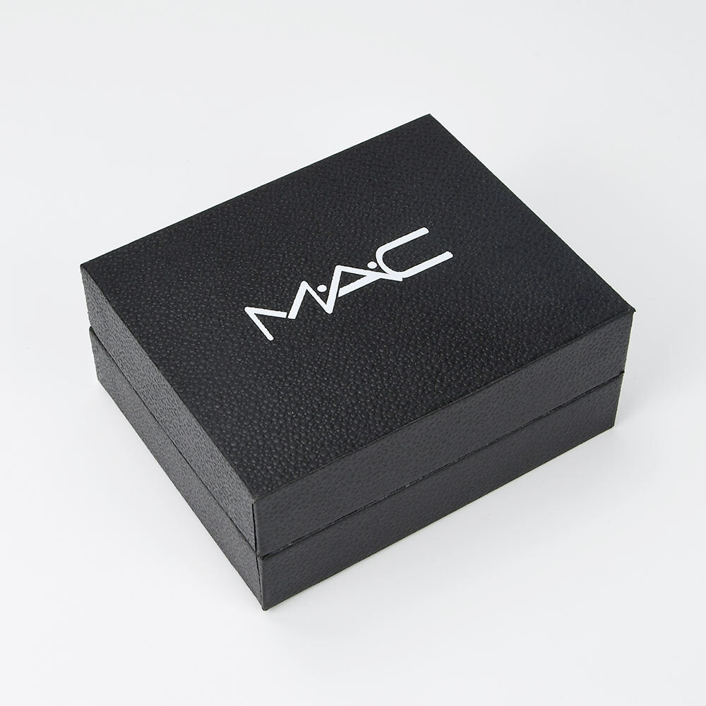  Wholesale Custom Black Lid & Base Luxury Textured Paper Lipstick Gift Box with Velvet Foam Insert