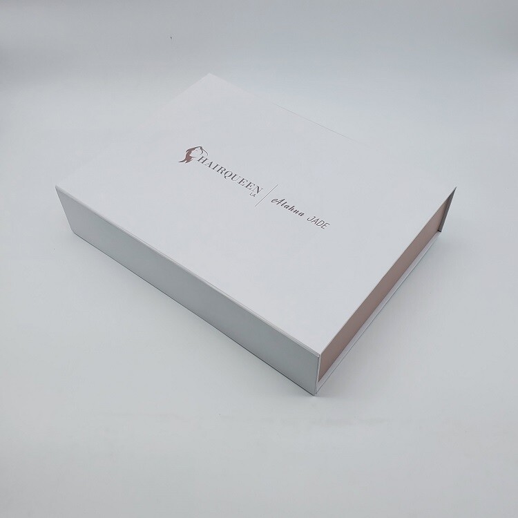  Custom Luxury Black Clothing Magnetic Folding Paper Packaging Box with Ribbon