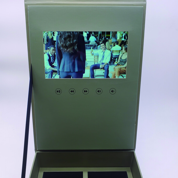  Custom Black Luxury Caviar Gift Display Video Box with LCD Screen - Shenzhen Kaijie Packaging