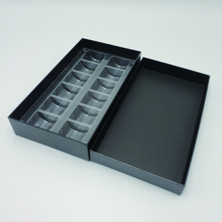  Custom Silver Logo Mini Purple Magnetic Chocolate Boxes with Dividers - High-Quality Printing & Packaging Solutions