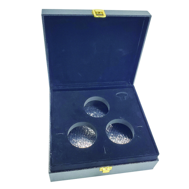  Custom Black Magnetic Lid Gift Box for Luxury Caviar 50gr/125gr Packaging