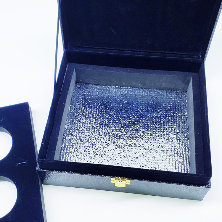 Custom Black Magnetic Lid Gift Box for Luxury Caviar 50gr/125gr Packaging