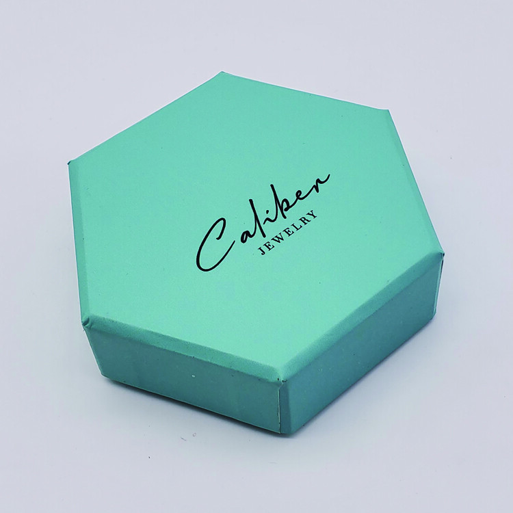  Cheap Small Hexagon Gift Jewelry Packaging in White Rigid Paper Boxes