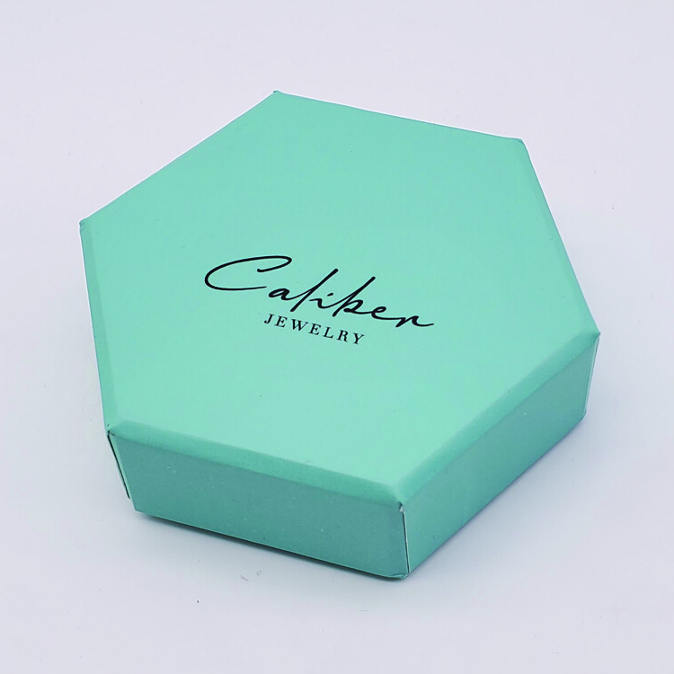  Cheap Small Hexagon Gift Jewelry Packaging in White Rigid Paper Boxes