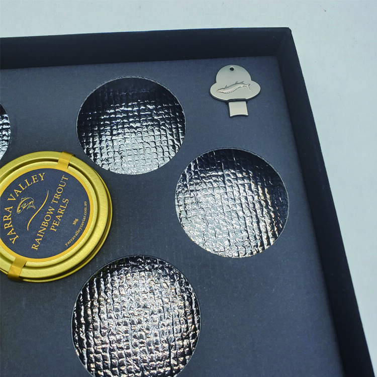  Luxury Caviar Gift Packaging in Black Box with Ice Gel Option - Shenzhen Kaijie Packaging