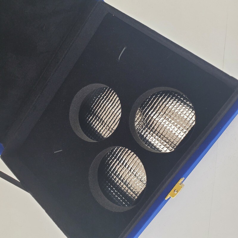  Custom Luxury Wooden Navy Blue Fabric Velvet Box with Gold Craft Display Packaging