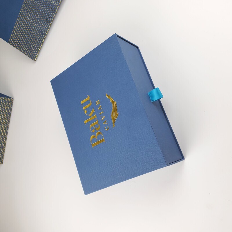  Custom Hard Premium Matte Black Gift Box for Caviar Display Packaging - 30gr/50gr Options