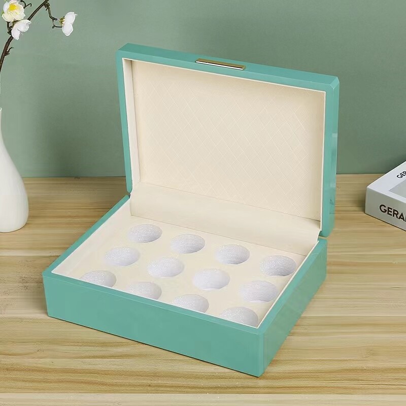  Custom Hard Cover Cardboard Golf Ball Packaging Box with Foam Insert