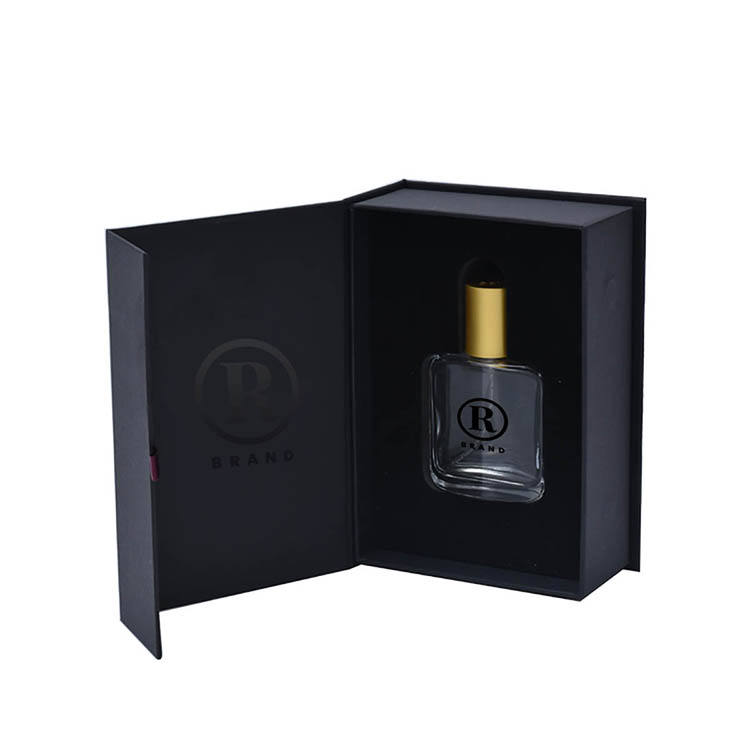  Custom Black Magnetic Paper Boxes for 15ml Perfume Packaging - Gift Box Solutions