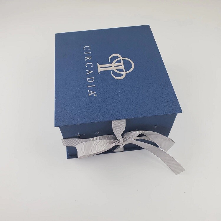  Custom Empty Blue Christmas Advent Calendar Gift Box Packaging with 12 Compartments