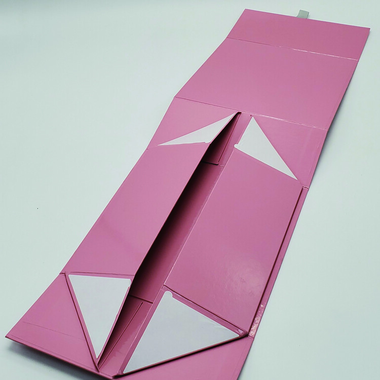 Custom White Magnetic Paper Ribbon Folding Clothing Packaging Gift Box