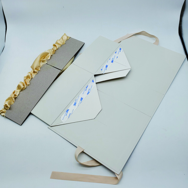  Customized Pink Cardboard Hair Extension Packaging Boxes with Ribbons