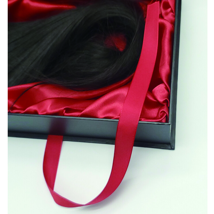  Custom Black Collapsible Magnetic Satin Lined Hair Boxes with Weave Packaging and Logo