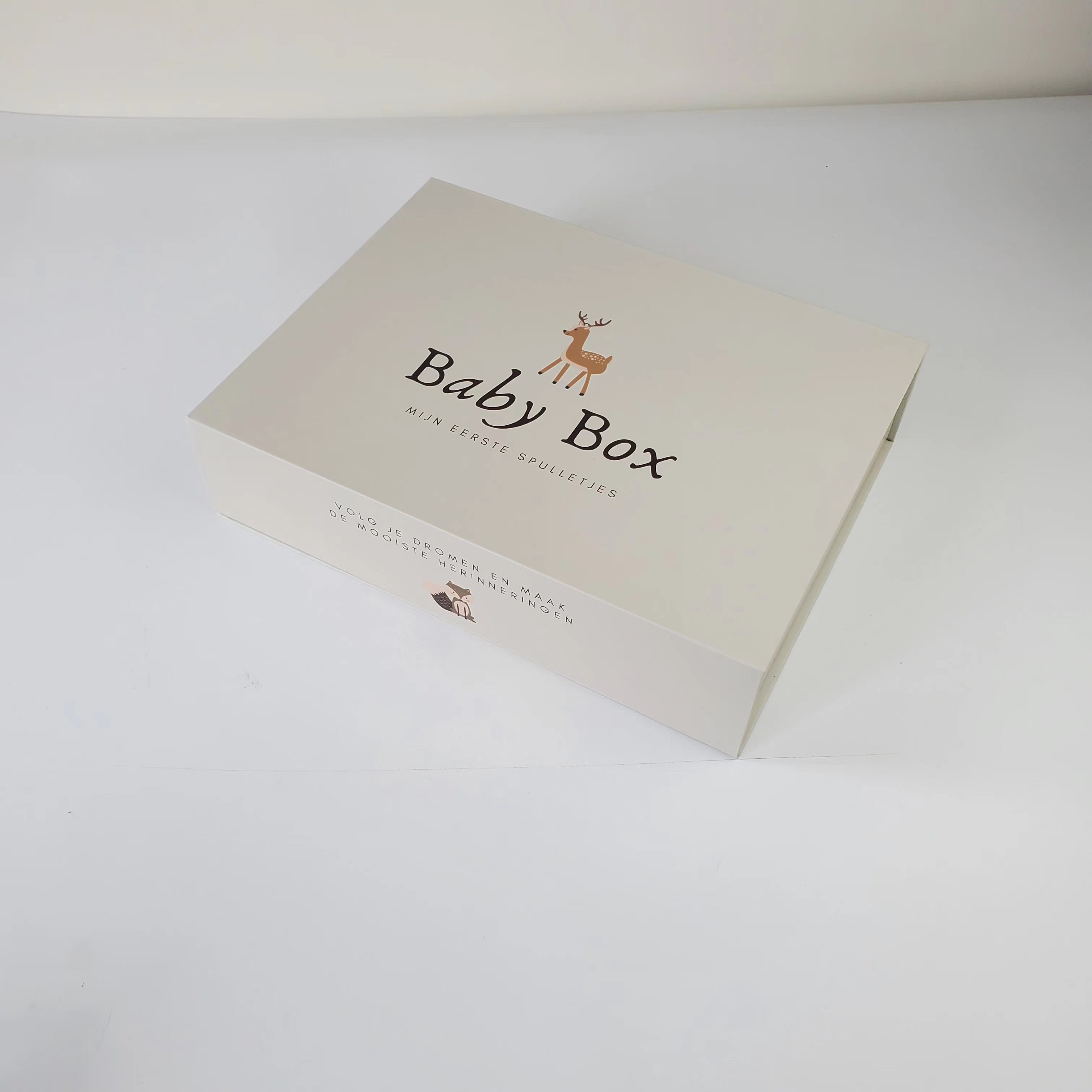  Custom Luxury Baby Memory Box with Drawers - Keepsake Socks Packaging Fabric Boxes