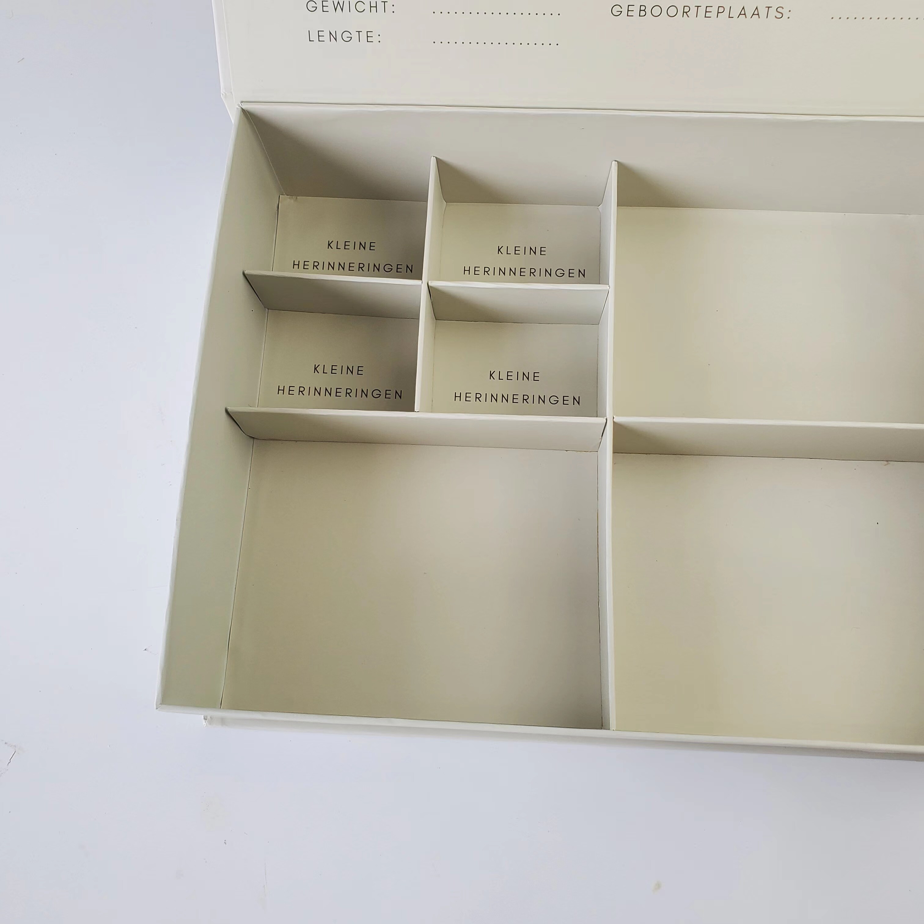  Custom Luxury Baby Memory Box with Drawers - Keepsake Socks Packaging Fabric Boxes