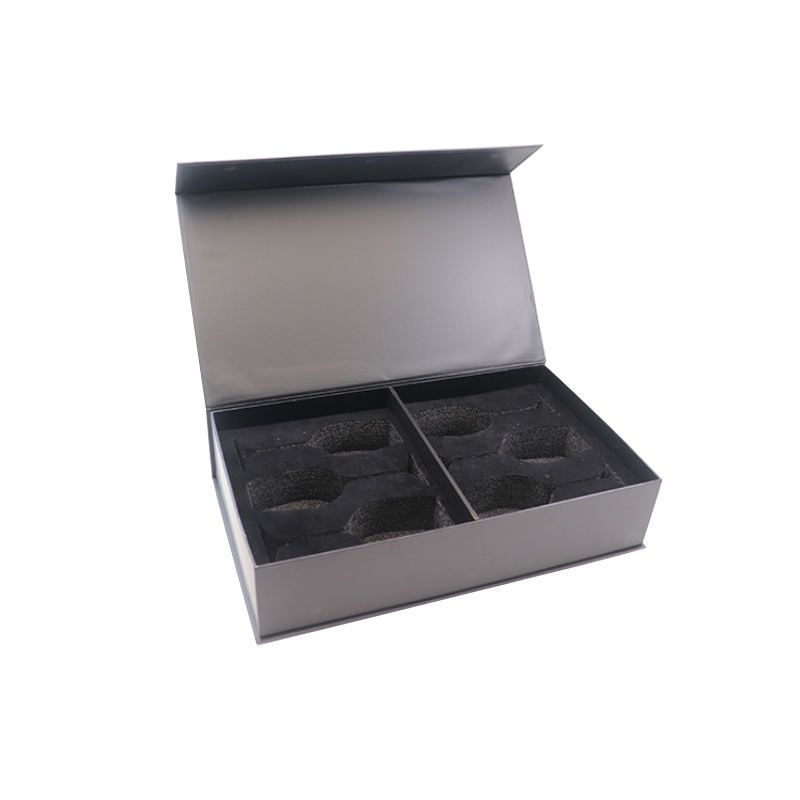  Custom Black Whiskey Glasses Decanter Set with Magnetic Lid Gift Packaging Box