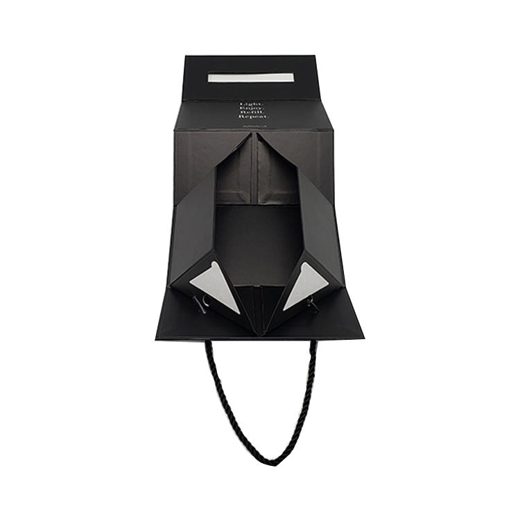  Custom Extra Large Grey Cardboard Magnetic Foldable Gift Box with Carry Handle Backpack Packaging