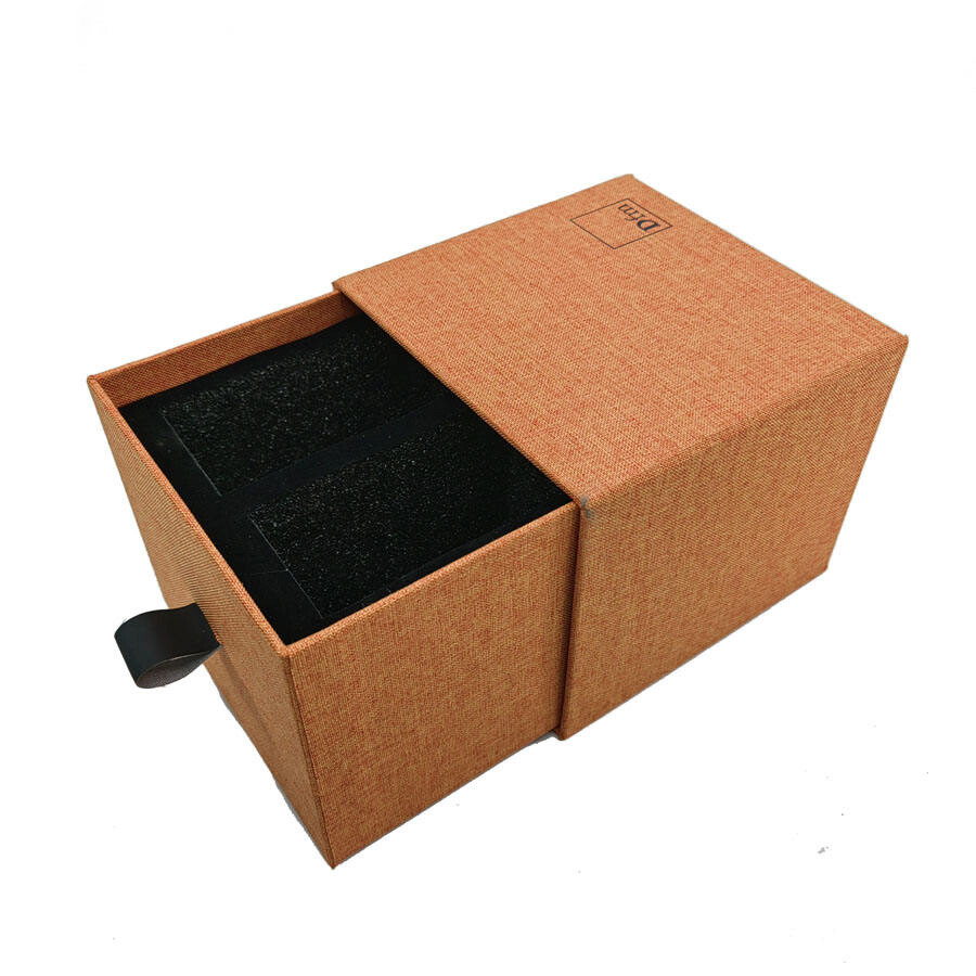 Custom Sample Product Packaging: Small Slide-Out Fabric Covered Gift Box