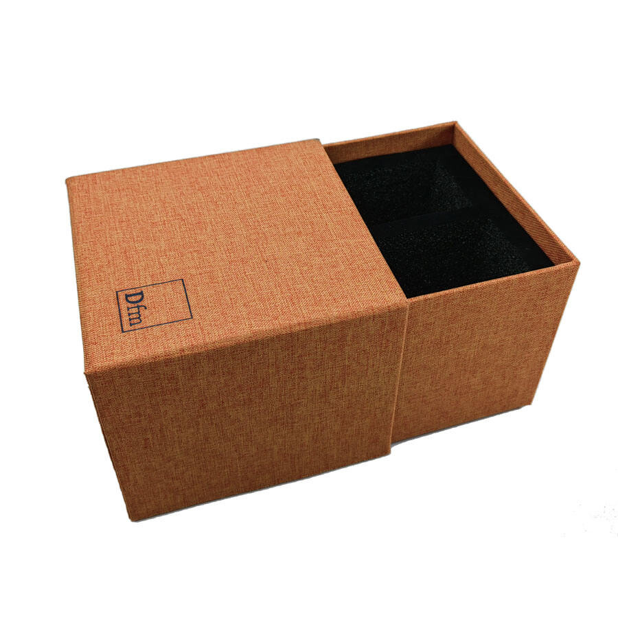 Custom Sample Product Packaging: Small Slide-Out Fabric Covered Gift Box