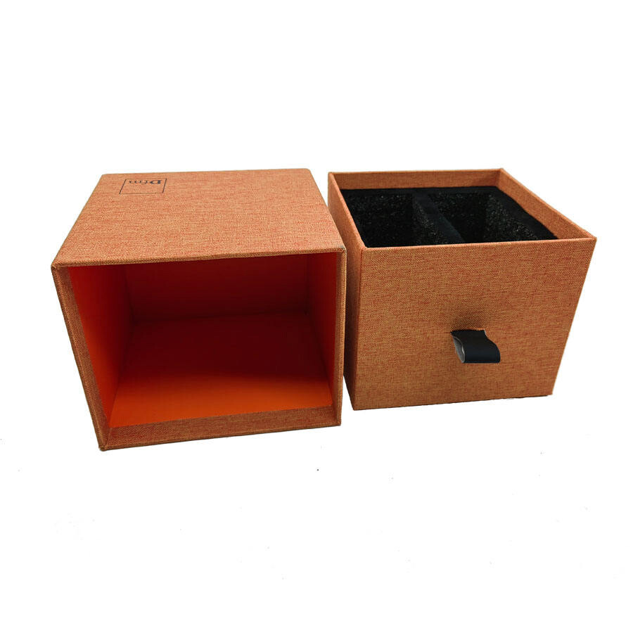 Custom Sample Product Packaging: Small Slide-Out Fabric Covered Gift Box