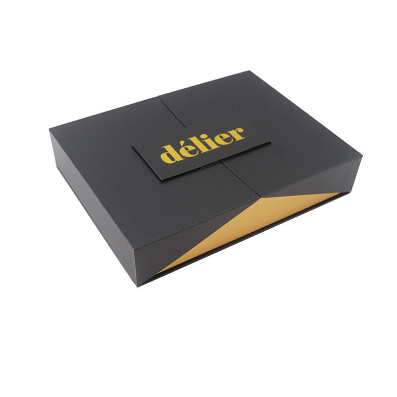 Custom Luxury Cigarette Lighter Men's Gift Set Packaging - Rigid Black Cardboard Box with Double Doors