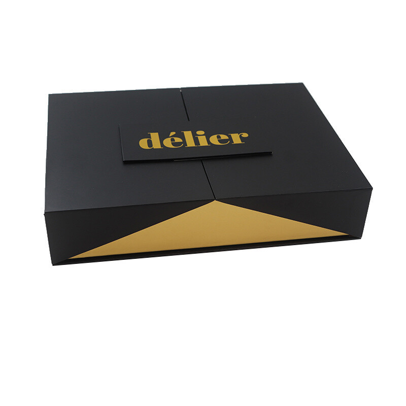 Custom Luxury Cigarette Lighter Men's Gift Set Packaging - Rigid Black Cardboard Box with Double Doors