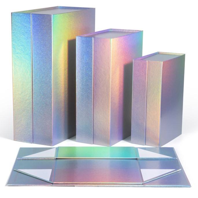 Wholesale Mystery Box with Holographic Paper Fold Magnetic Shoe Gift Surprise Packaging