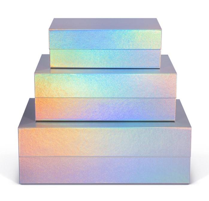 Wholesale Mystery Box with Holographic Paper Fold Magnetic Shoe Gift Surprise Packaging
