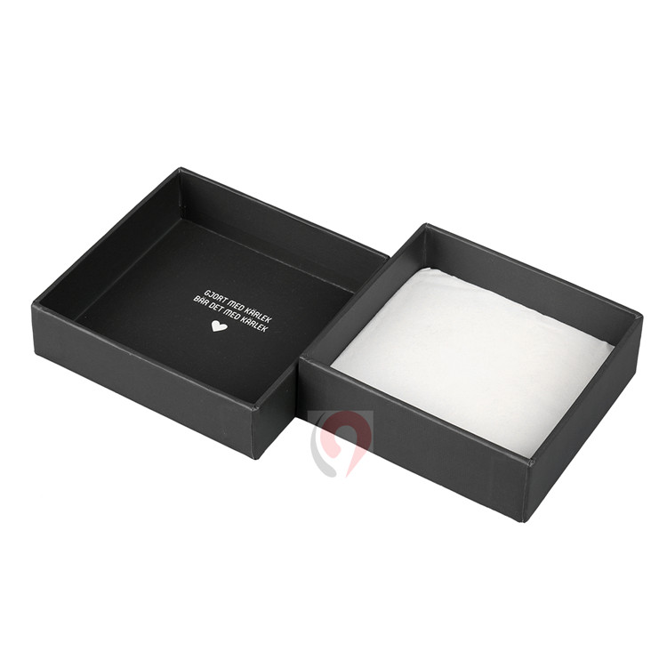 Custom Logo Earring Box: Small Jewelry White Cardboard Packaging with Ribbon