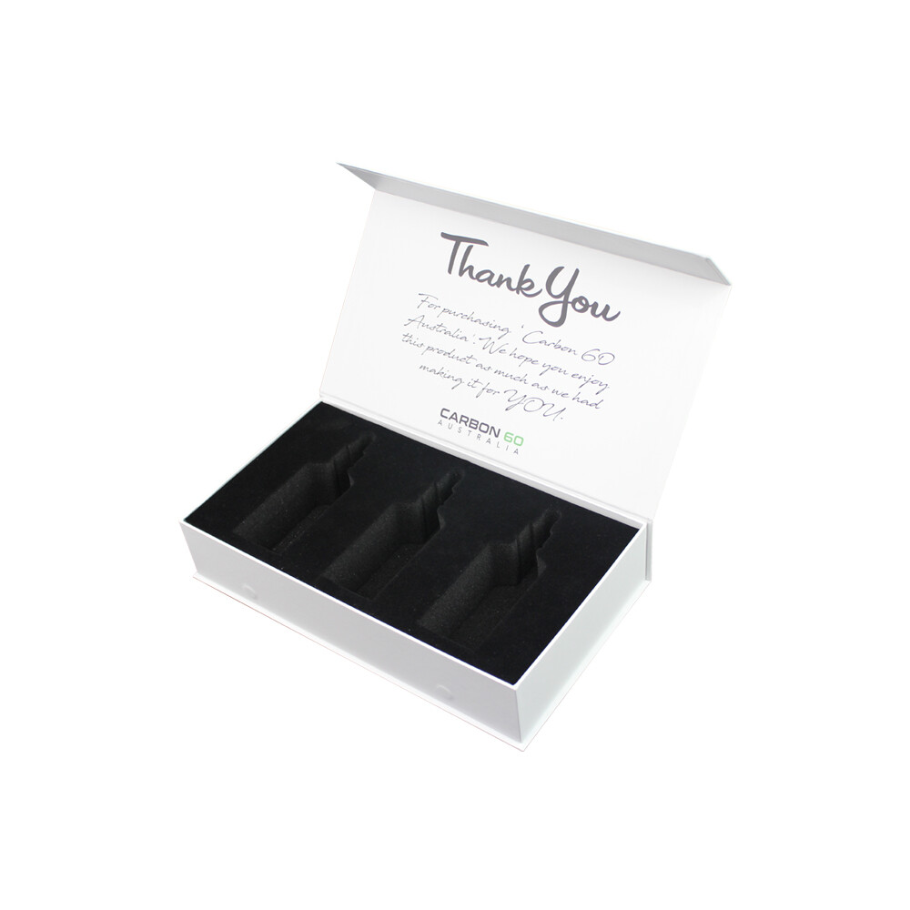 Luxury White Box with Magnetic Closure for Essential Oil Bottle Set - Custom Packaging with Sleeve