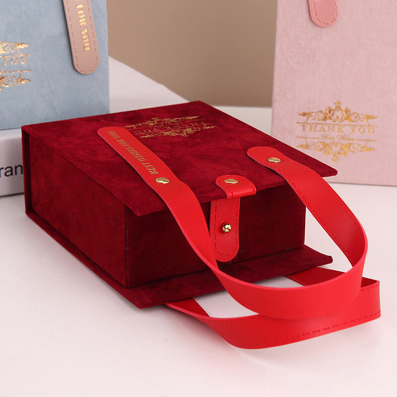  Wholesale Luxury Velvet Bridesmaid Wedding Gift Boxes with Handles - Custom Design & Fast Delivery