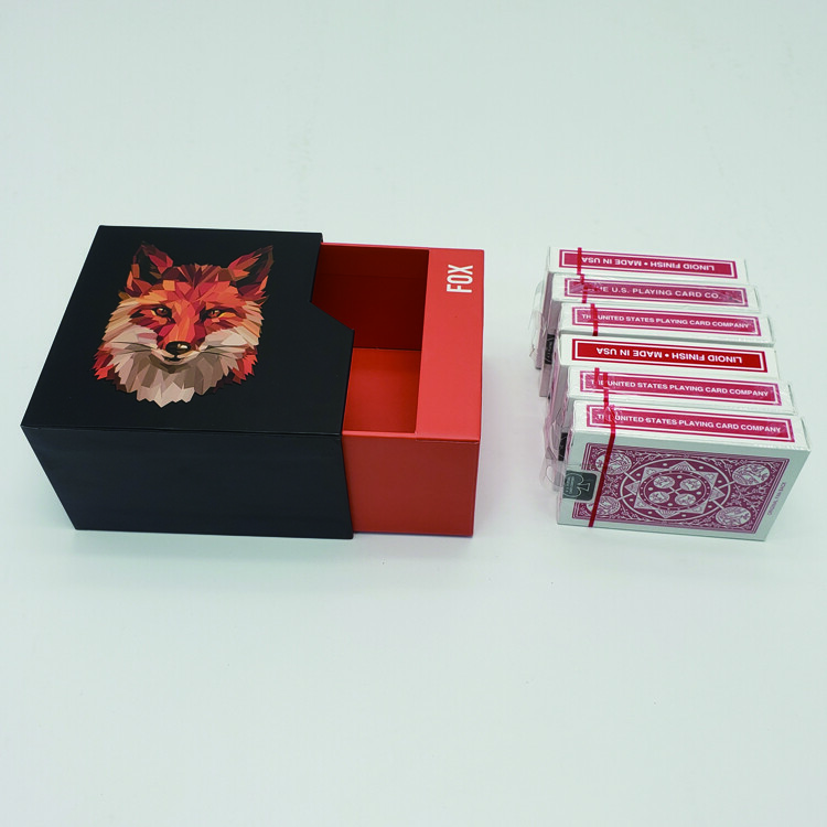 Custom Red Paper Light Drawer Packaging Cardboard Box with Foam Inserts for Shipping