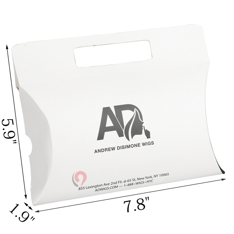 Customize Cheap White Paper Packaging for Hair Wig Pillow Boxes