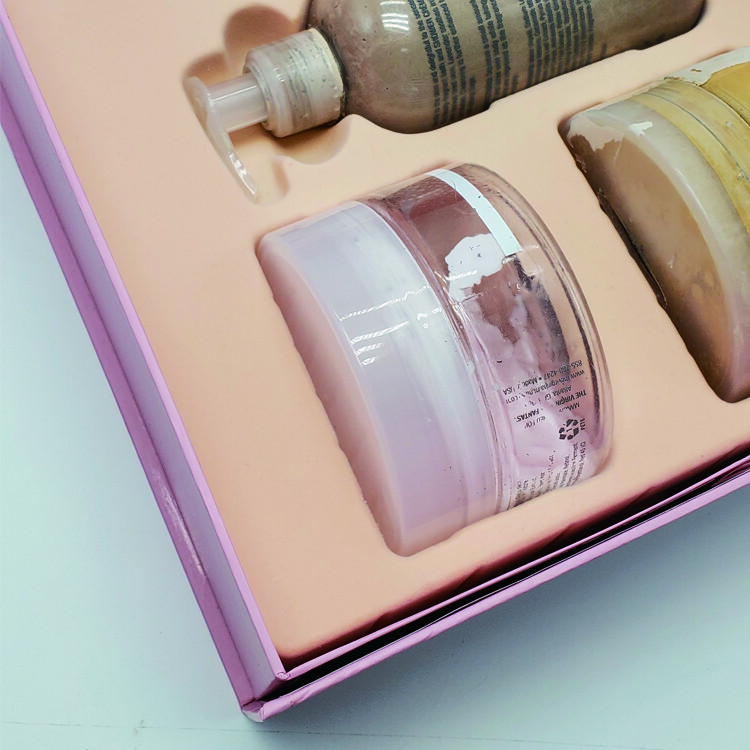 Custom High-End Skin Care Set Packaging in White Paper Box with Lid