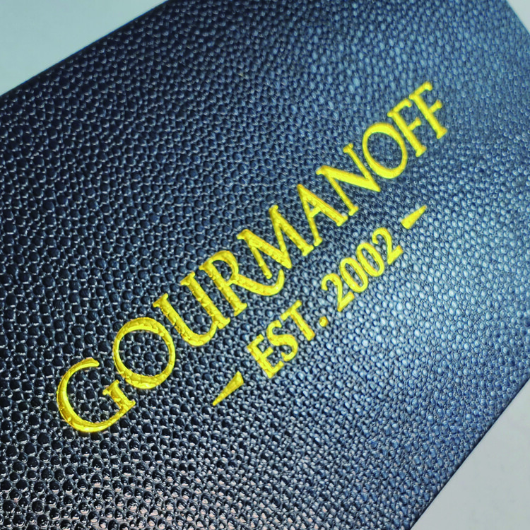 Custom Small Black Matte Paper Display Box for 50gr Tin Caviar Packaging