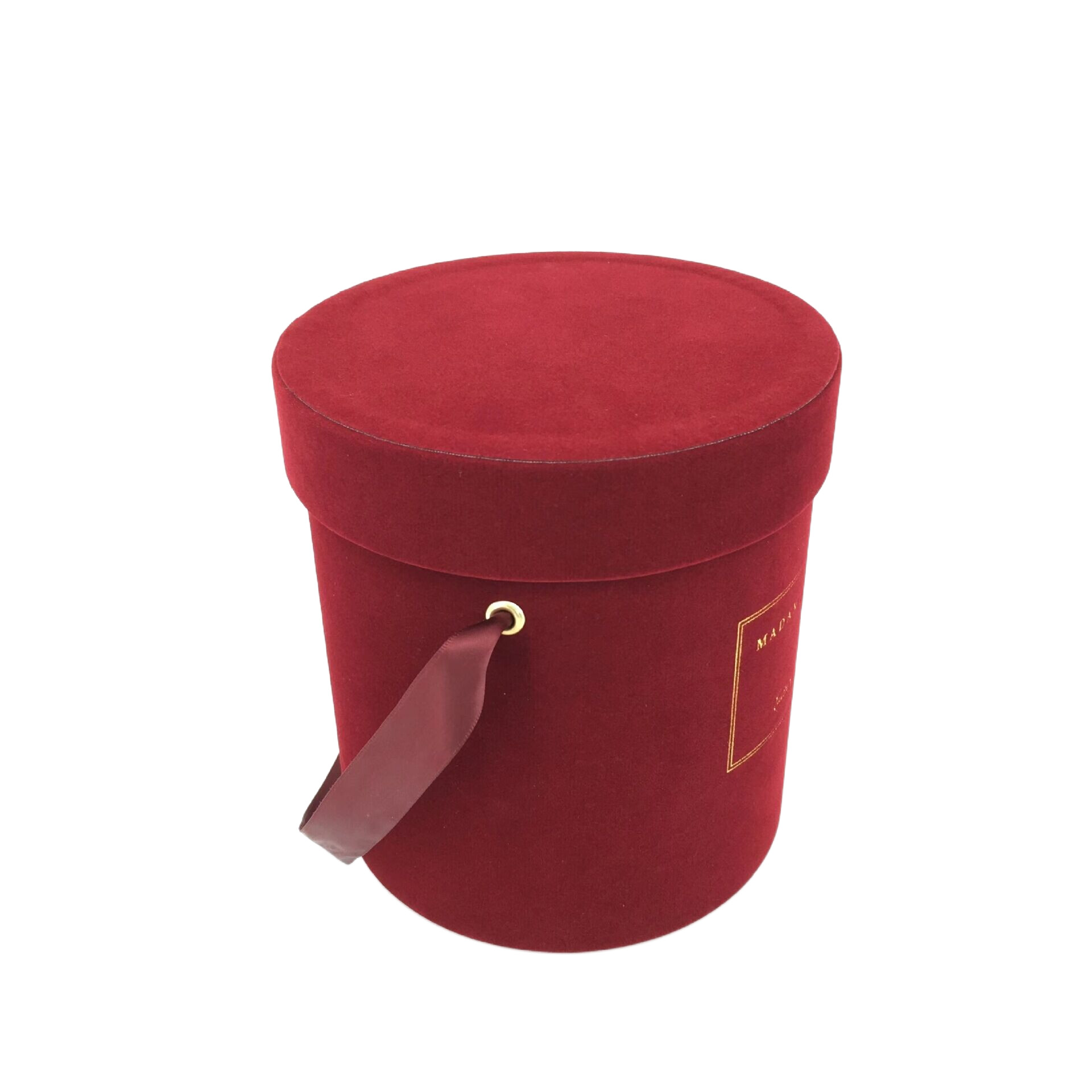 Custom Red Suede Velvet Box for Flower Hat Gift Packaging - High-Quality & Eco-Friendly