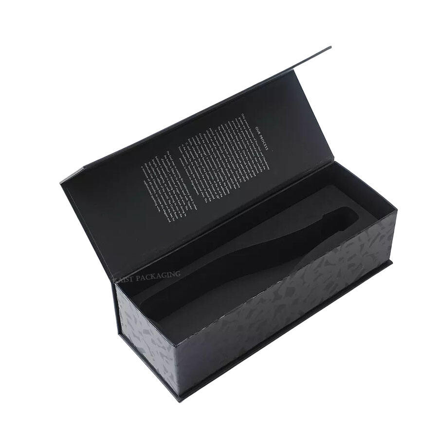 Custom Luxury Red Wine Champagne Alcohol Gift Box with Black Packaging