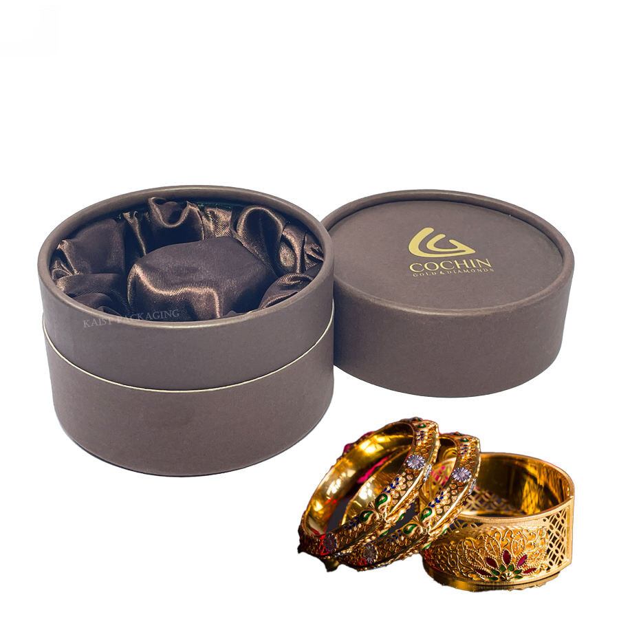 custom craft bracelet round paper tube box jewelry packaging