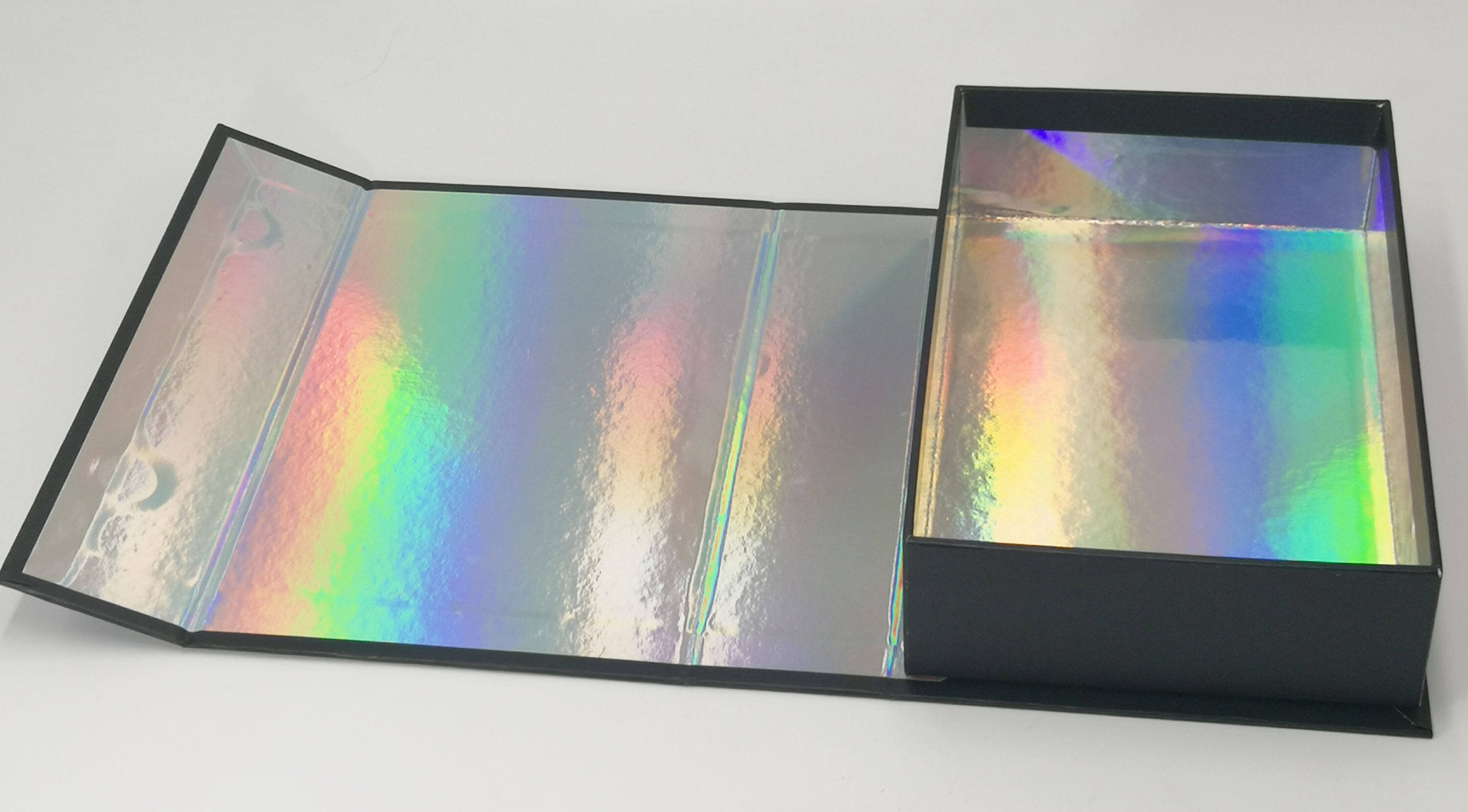 Black Holographic Magnetic Lip Gift Coffee Bag Packaging Cardboard Box - Custom & Eco-Friendly