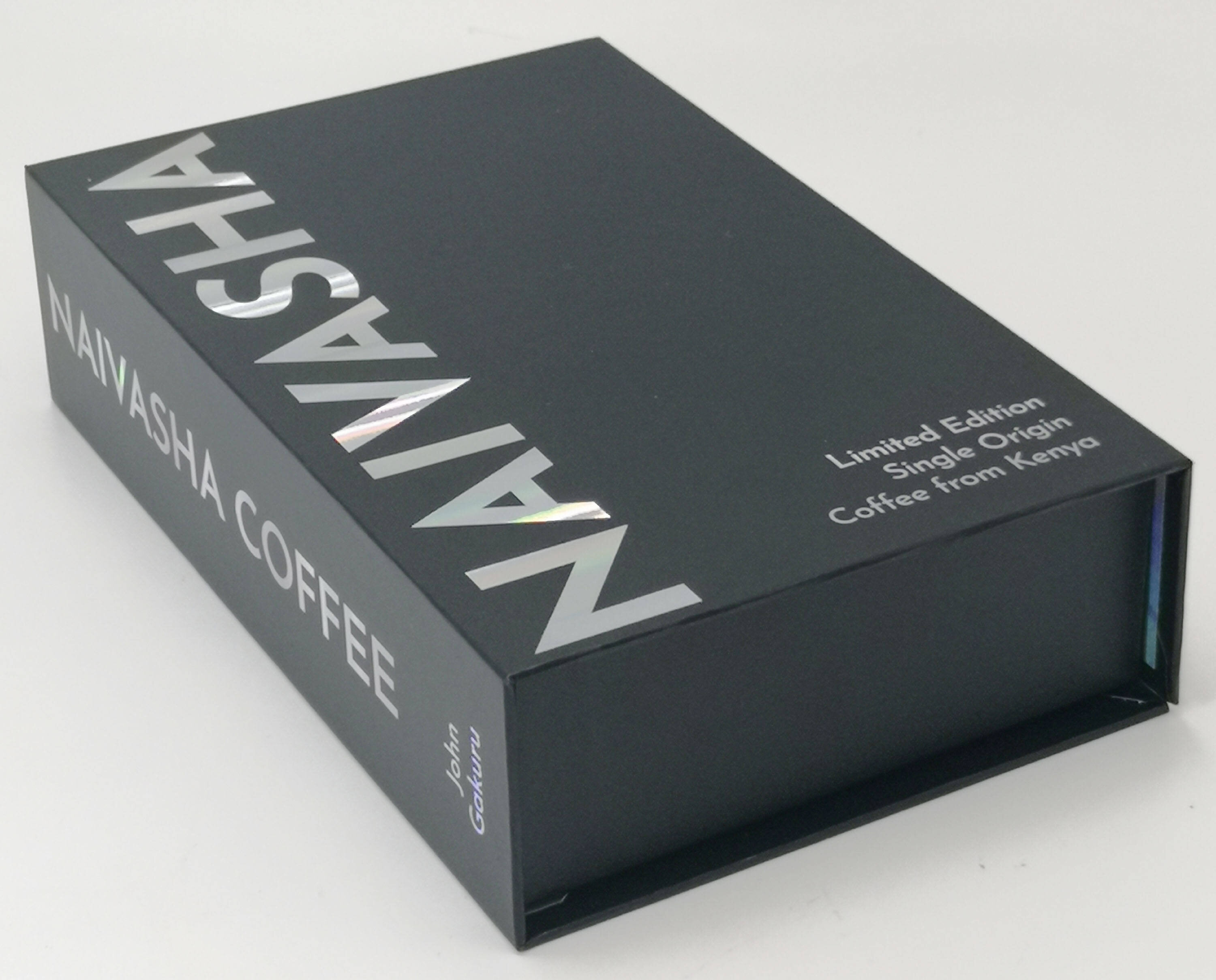 Black Holographic Magnetic Lip Gift Coffee Bag Packaging Cardboard Box - Custom & Eco-Friendly