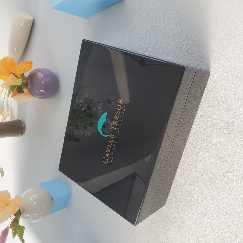 Custom Logo Luxury Caviar Vodka Packaging - Magnetic Gift Box with Ice Pack Option