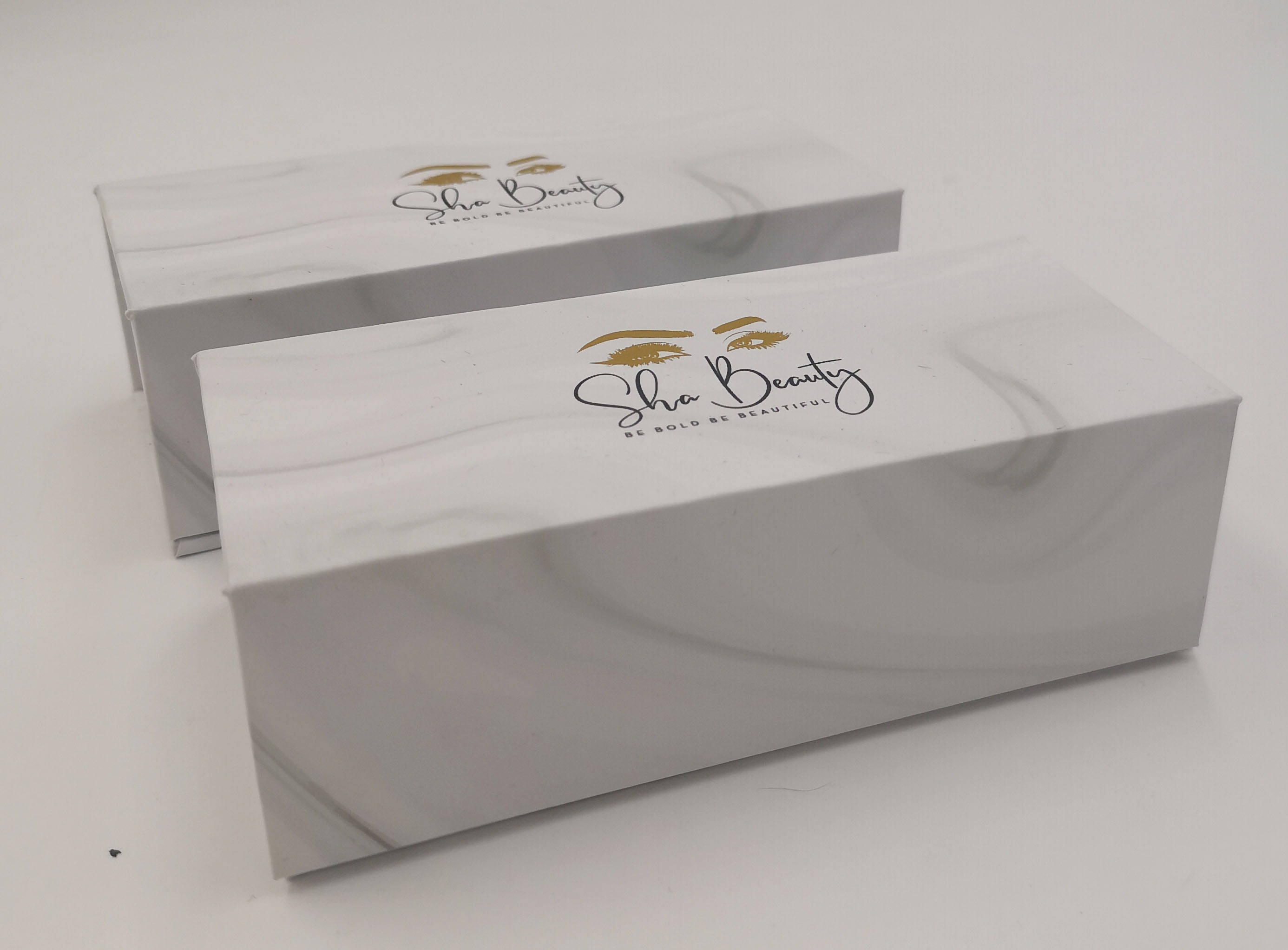 Custom Marble Cosmetic Lip Gloss Packaging with Magnetic Closure & Mirror - Shenzhen Kaijie Packaging