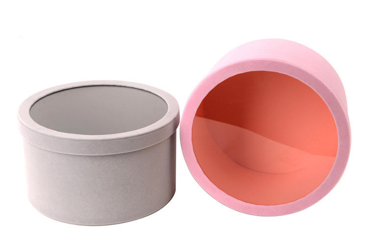  Wholesale Pink Suede Velvet Flower Box with Clear Top for Elegant Packaging