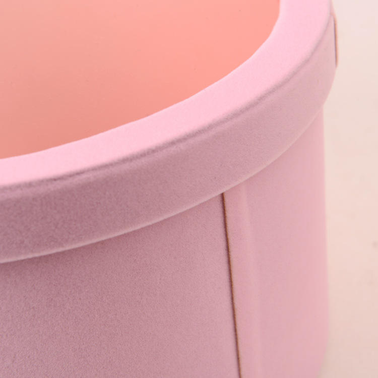  Wholesale Pink Suede Velvet Flower Box with Clear Top for Elegant Packaging