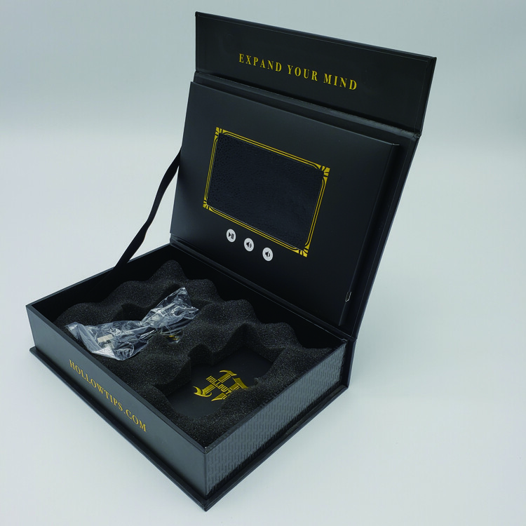 LCD Screen Video Player Advertising Card Gift Packaging Box with Custom Design