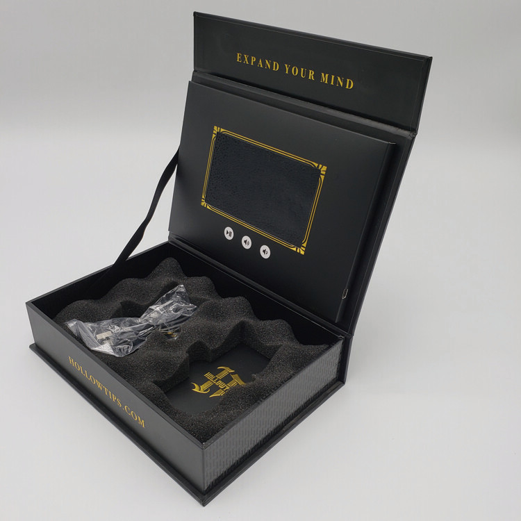 LCD Screen Video Player Advertising Card Gift Packaging Box with Custom Design