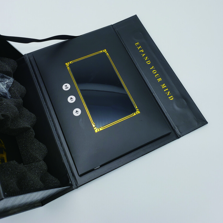LCD Screen Video Player Advertising Card Gift Packaging Box with Custom Design