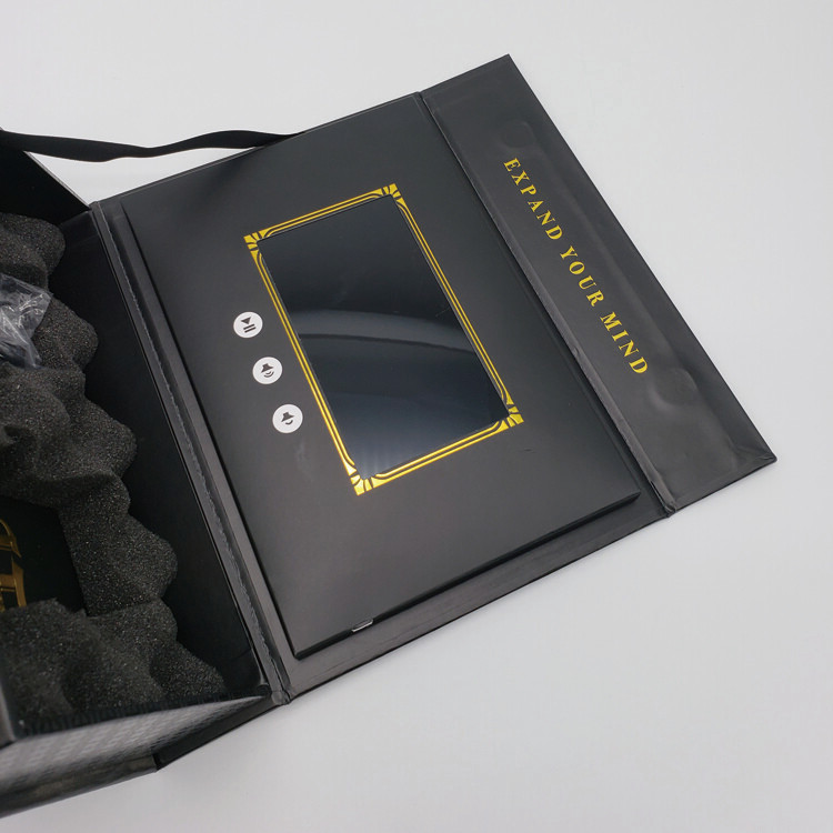 LCD Screen Video Player Advertising Card Gift Packaging Box with Custom Design
