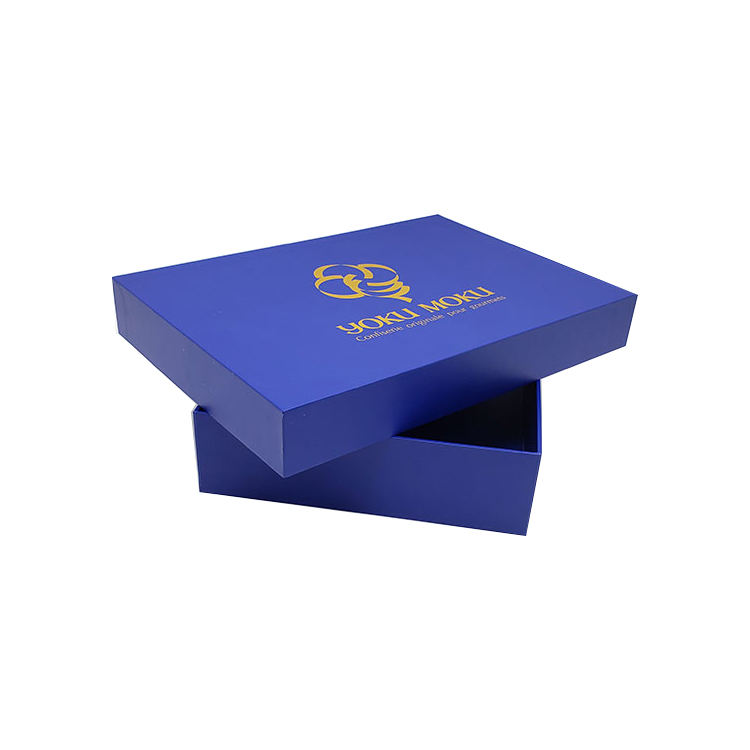 Customized Gold Stamp Logo Blue Cardboard Luxury Belt Box with Silk Satin Insert for High-End Packaging